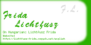 frida lichtfusz business card